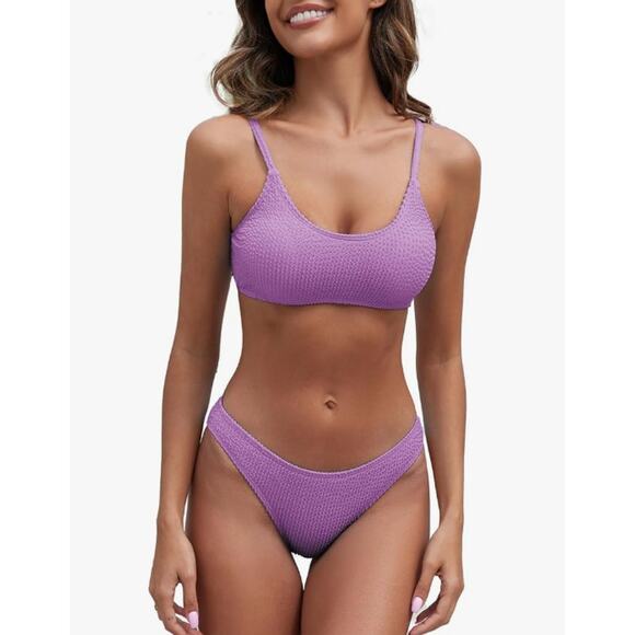 Lilac Purple Two Piece Bikini Swimsuit NEW - Picture 1 of 4